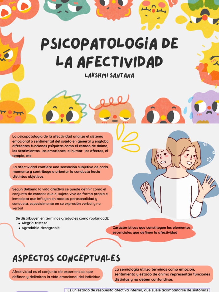 Psicopatología de la Afectividad: Conceptos Clave | PDF | Las emociones ...