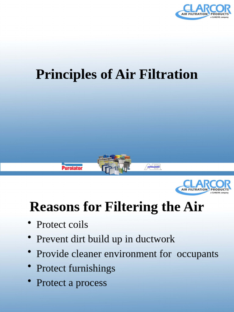 CLC001 Air Filtration Basics Presentation 2014 | PDF | Respiratory Tract