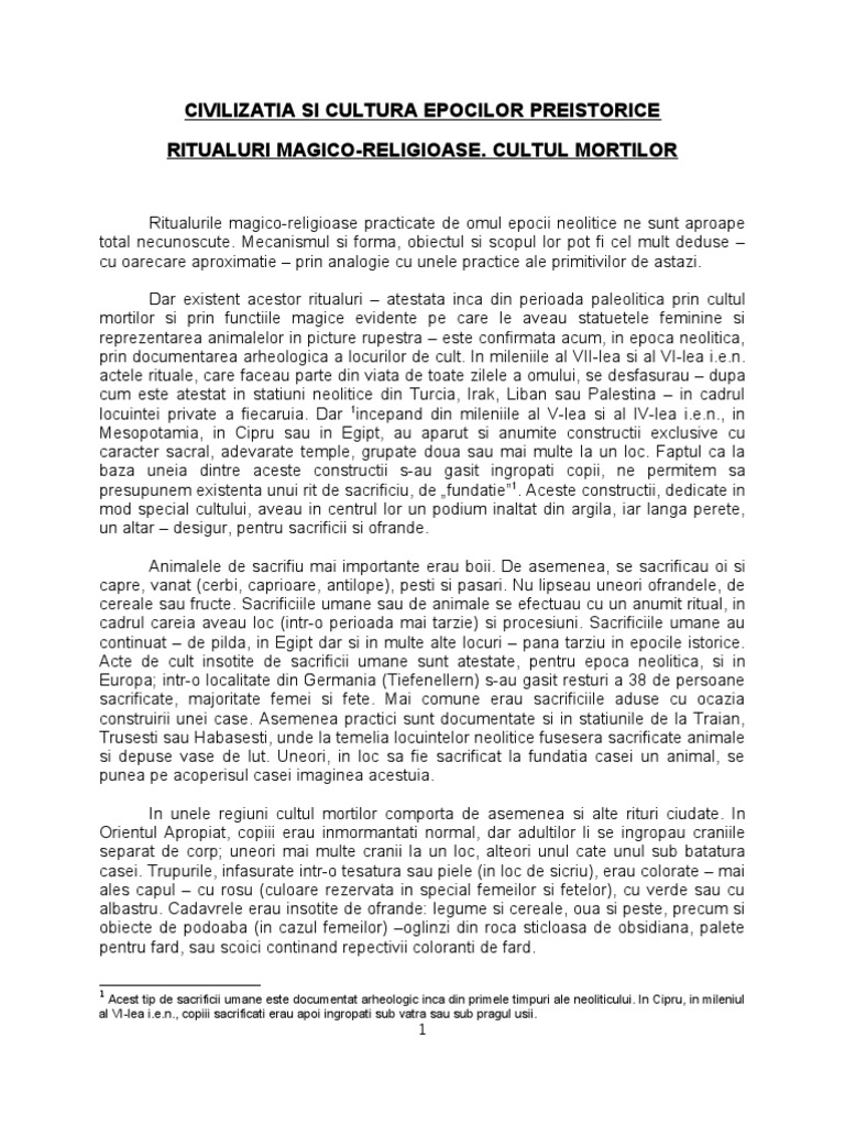 Ritualuri Magico-Religioase, Cultul Mortii, Stonehenge | PDF