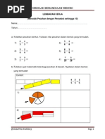 Lembaran Kerja Penolakan Pecahan Tahun 4