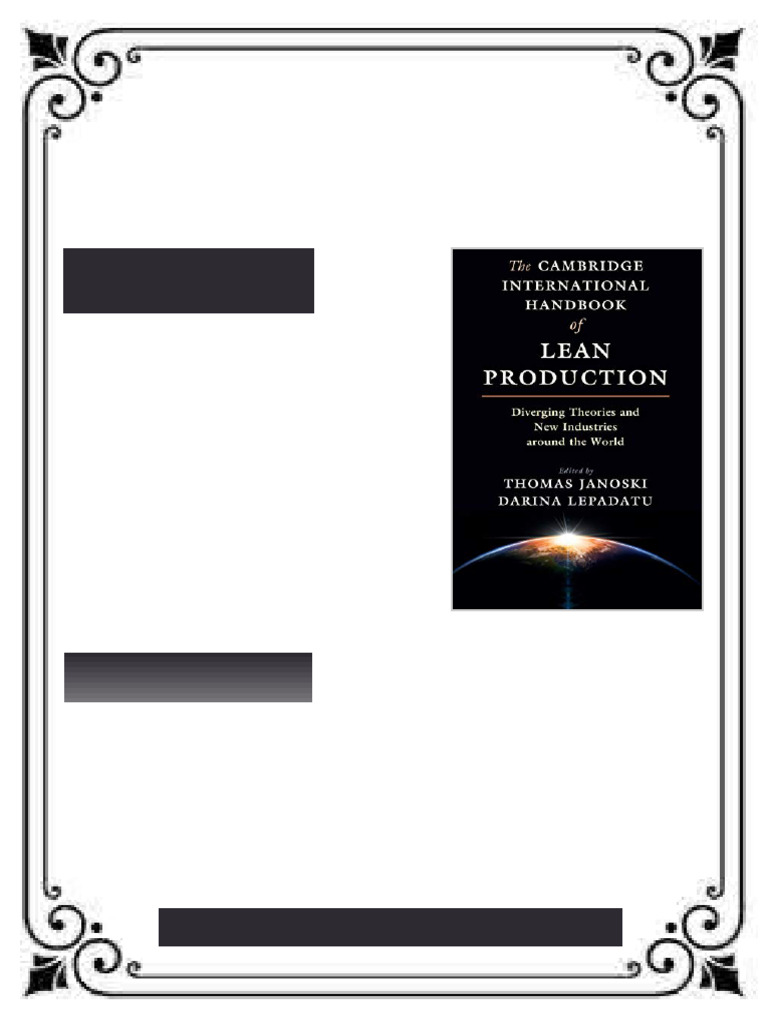 The Cambridge International Handbook of Lean Production Diverging ...