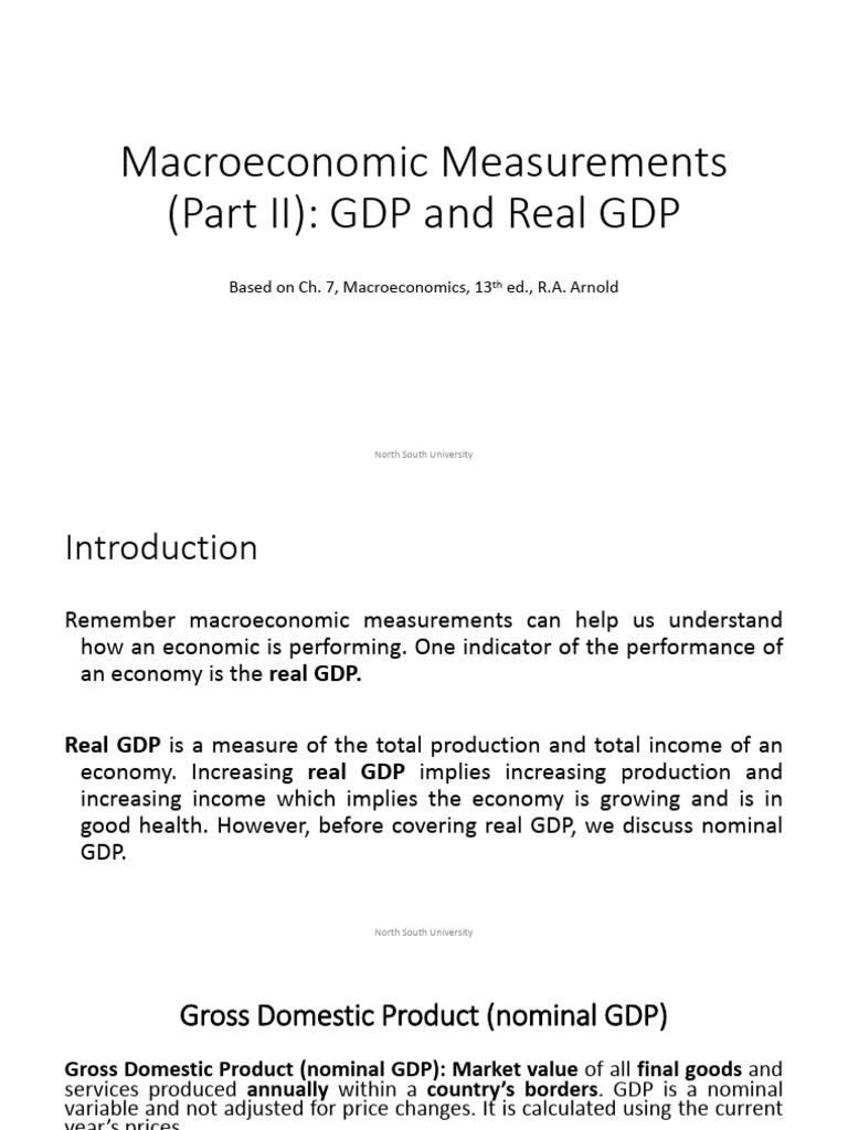 Understanding GDP and Real GDP | PDF | Gross Domestic Product ...
