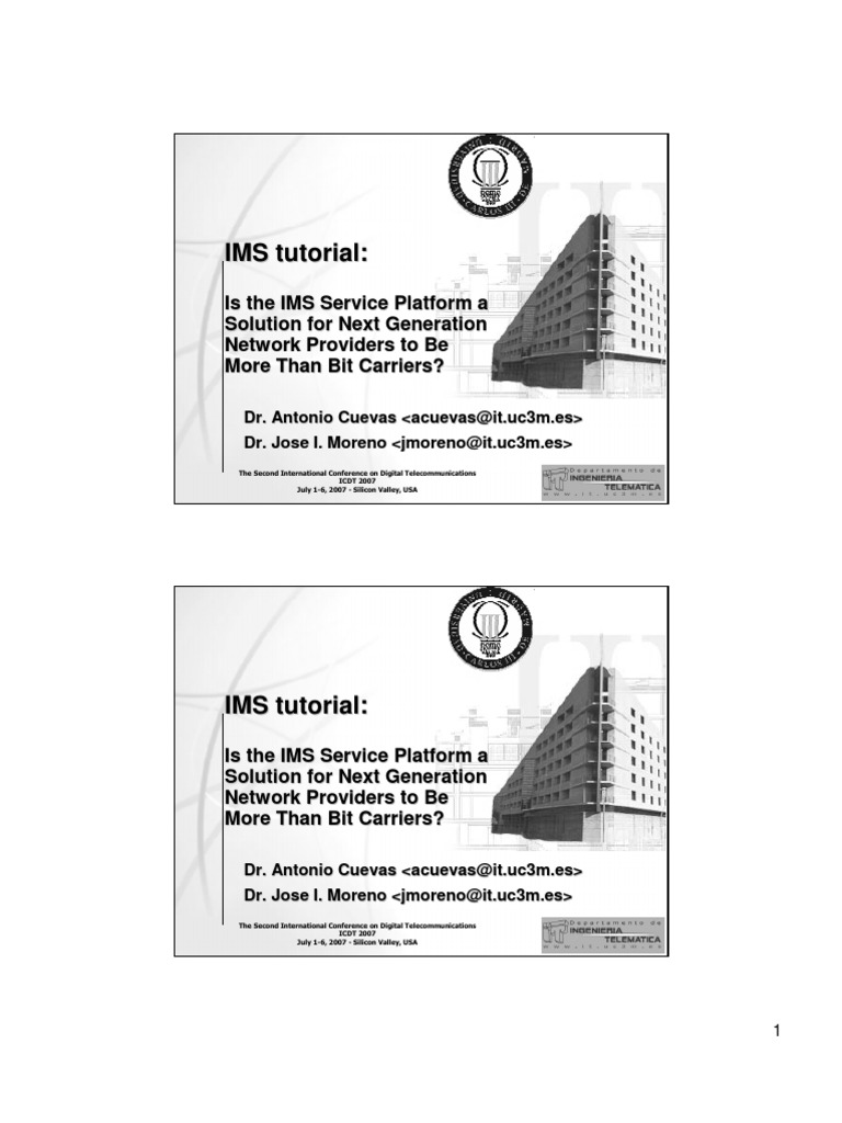 IMS Tutorial | PDF | Ip Multimedia Subsystem | Session Initiation Protocol