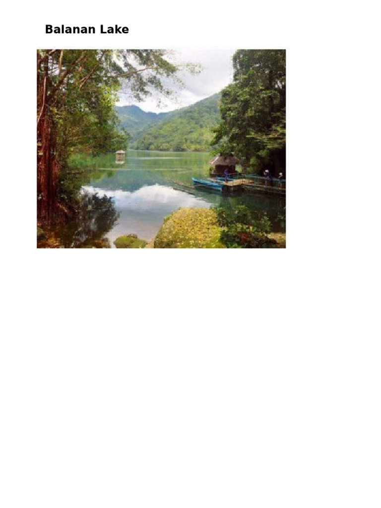 Balanan Lake | PDF