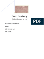 Court Feesstamp : Under Indian Stamp Act 1899