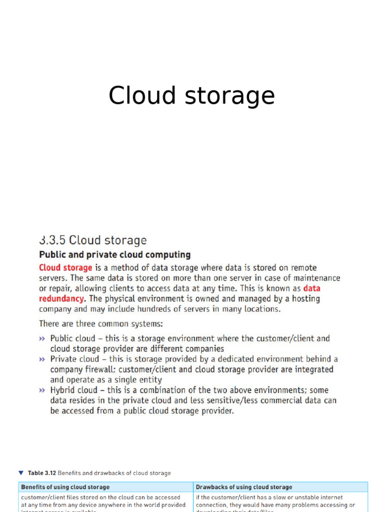 Cloud Storage Data Security Risks | PDF