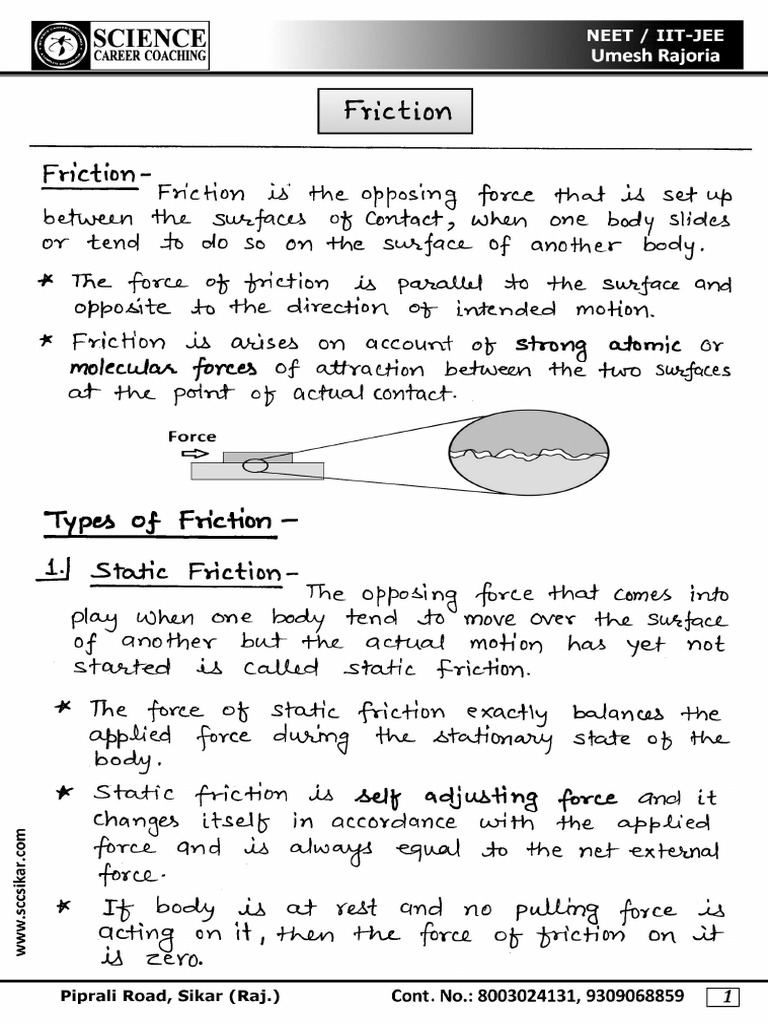 Friction | PDF