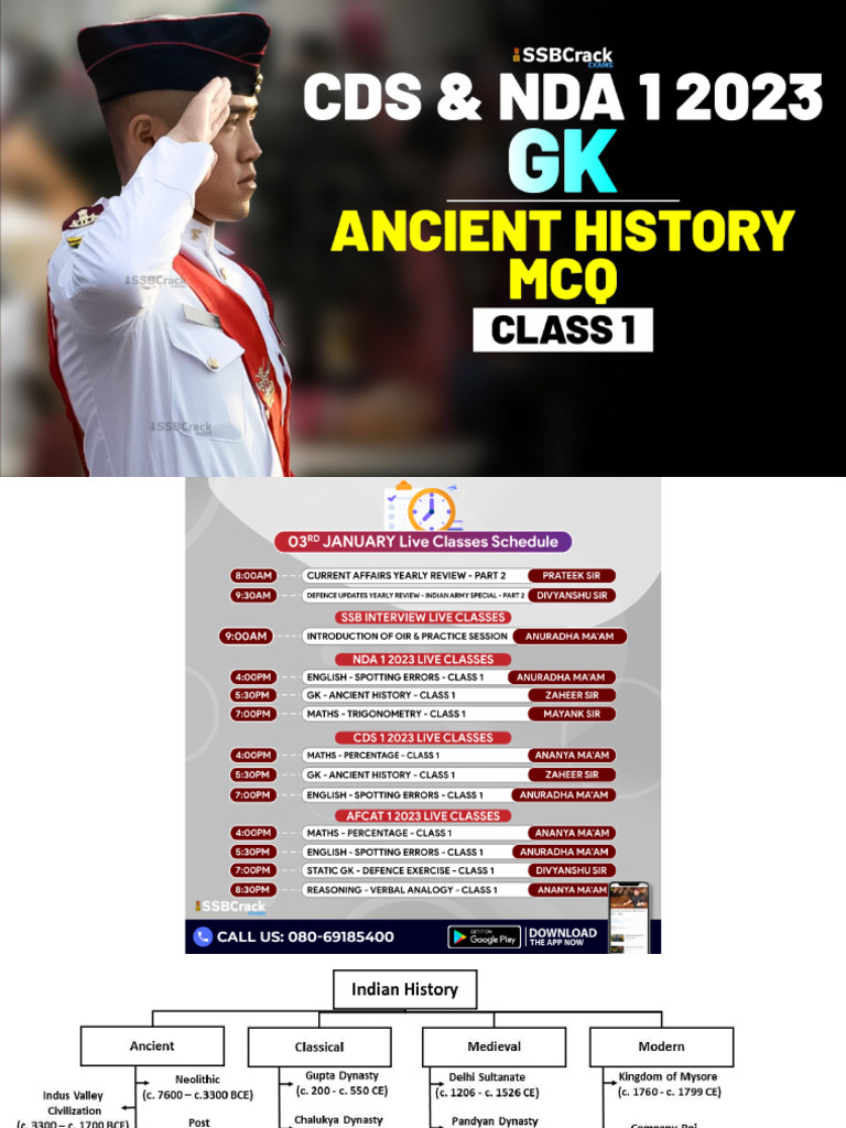 History - Part 1 - Ancient - Nda Cds 1 2023 Lyst8275 | PDF | Vedas ...