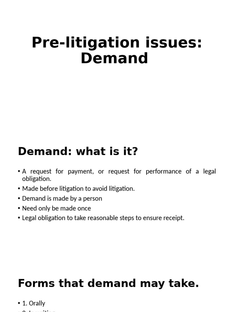 Pre-Litigation Demand and Time Calculations | PDF | Lawsuit | Justice