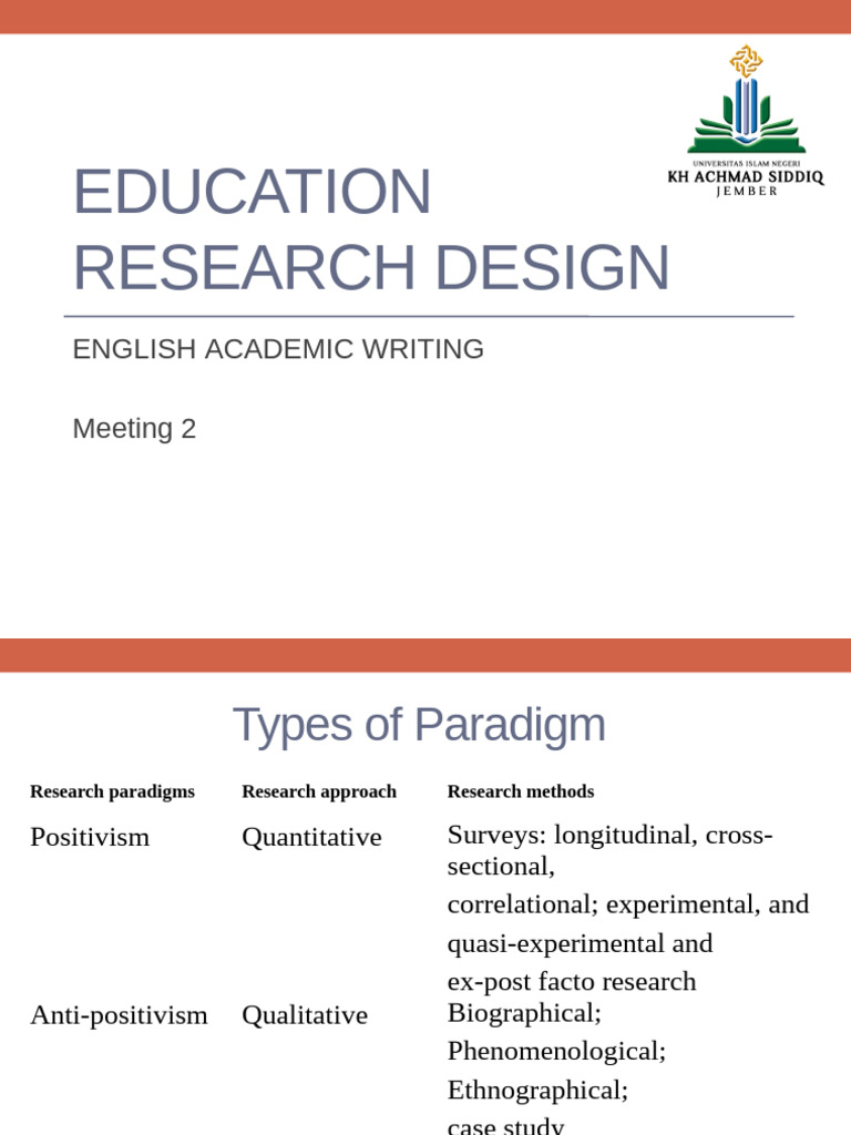 Research Design in Education Methods | PDF | Quantitative Research ...