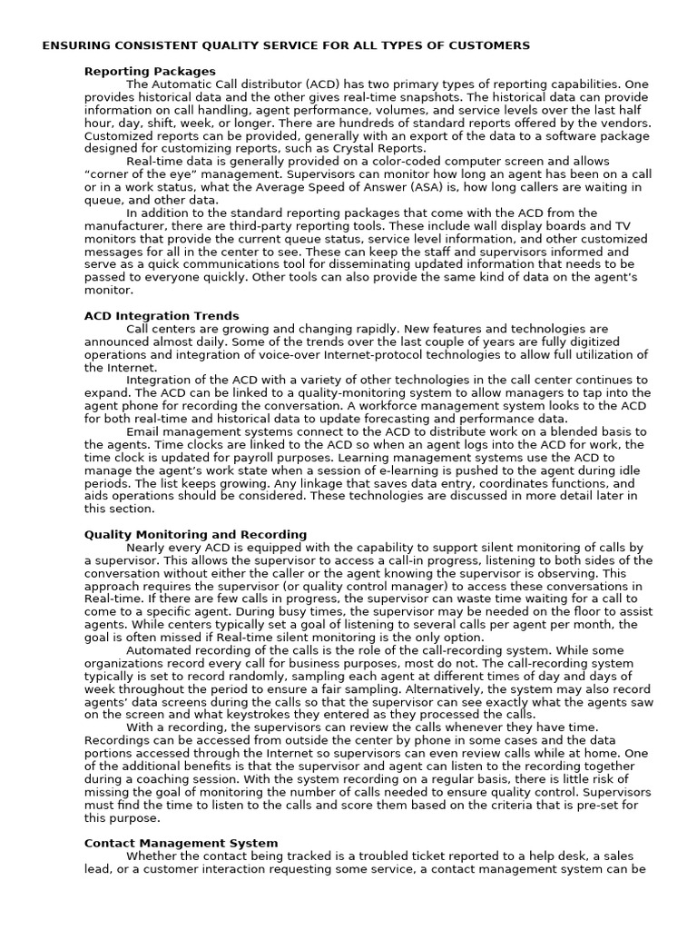 CCS Lesson 1 Handouts | PDF | Call Centre