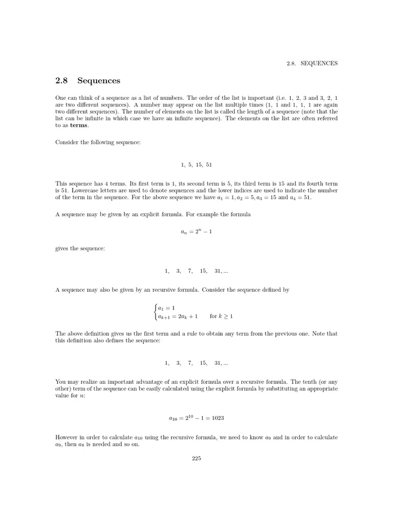 Understanding Sequences and Formulas | PDF | Quadratic Equation | Sequence