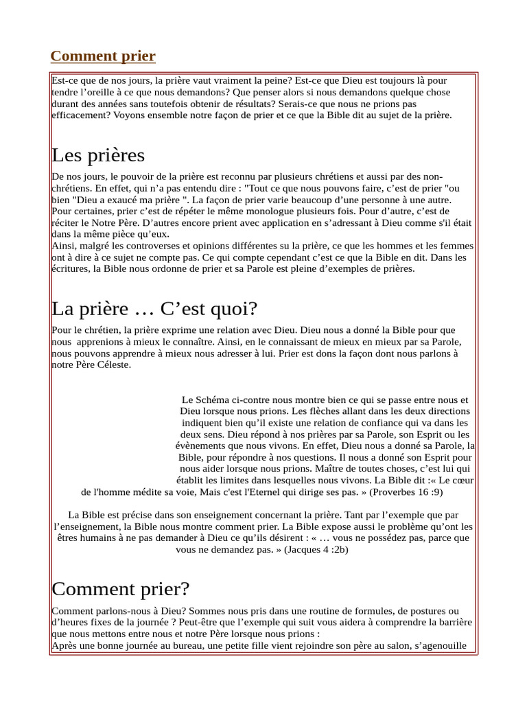 Guide pratique de la prière chrétienne | PDF | Prière | Dieu
