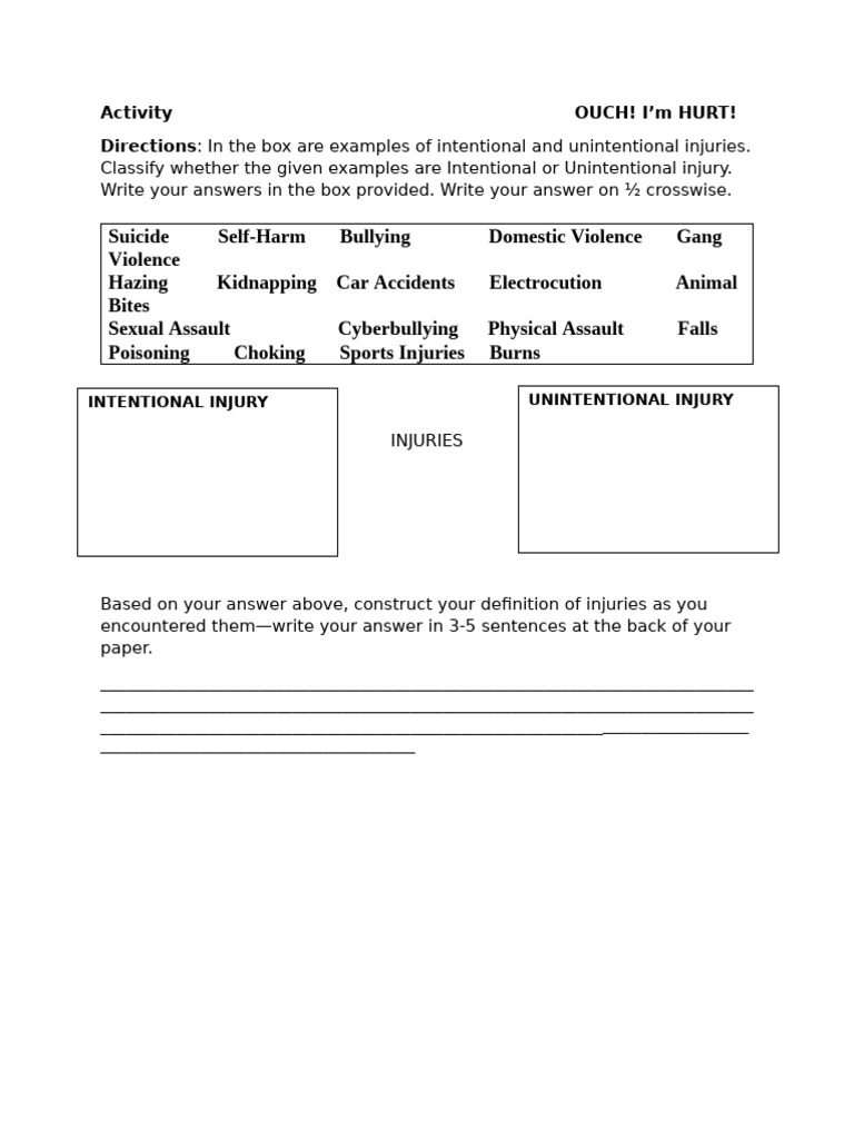 Activity OUCH | PDF