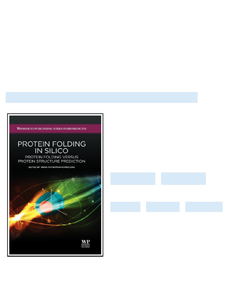 (Ebook) Protein folding in silico: Protein folding versus protein ...