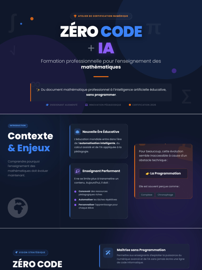 Formation Zéro Code en Mathématiques IA | PDF | Intelligence ...