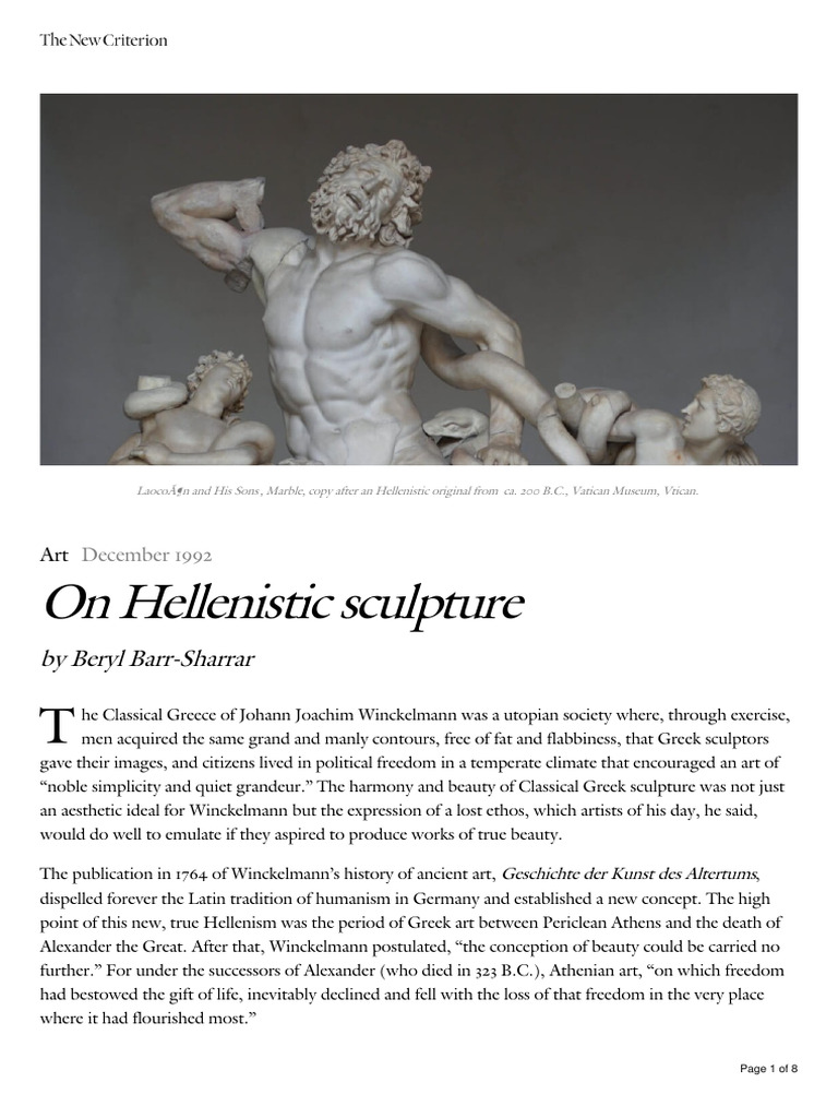 Understanding Hellenistic Sculpture | PDF | Sculpture | Hellenistic Period