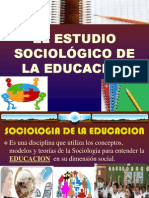 Capitulo i El Estudio Sociologico de La Educacion