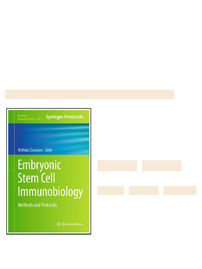 835697(Ebook) Embryonic Stem Cell Immunobiology: Methods and Protocols ...