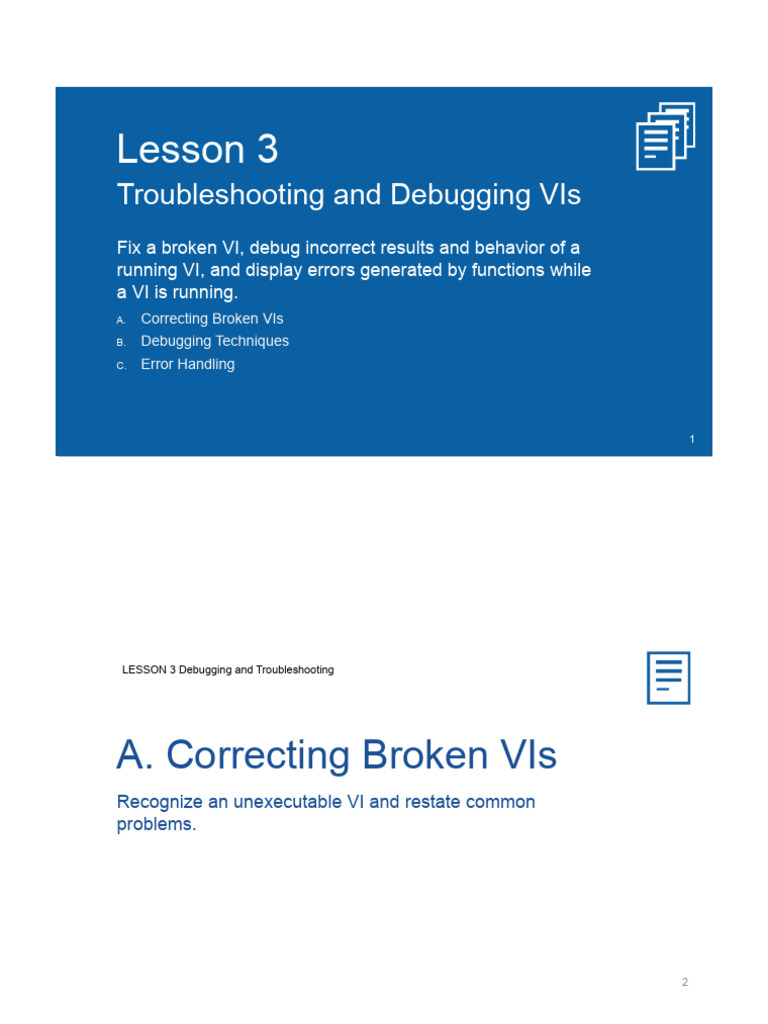 Troubleshooting LabVIEW VIs Guide | PDF | Debugging | Boolean Data Type
