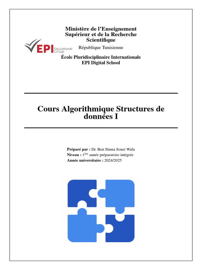 Cours d'Algorithmique et Structures de Données | PDF