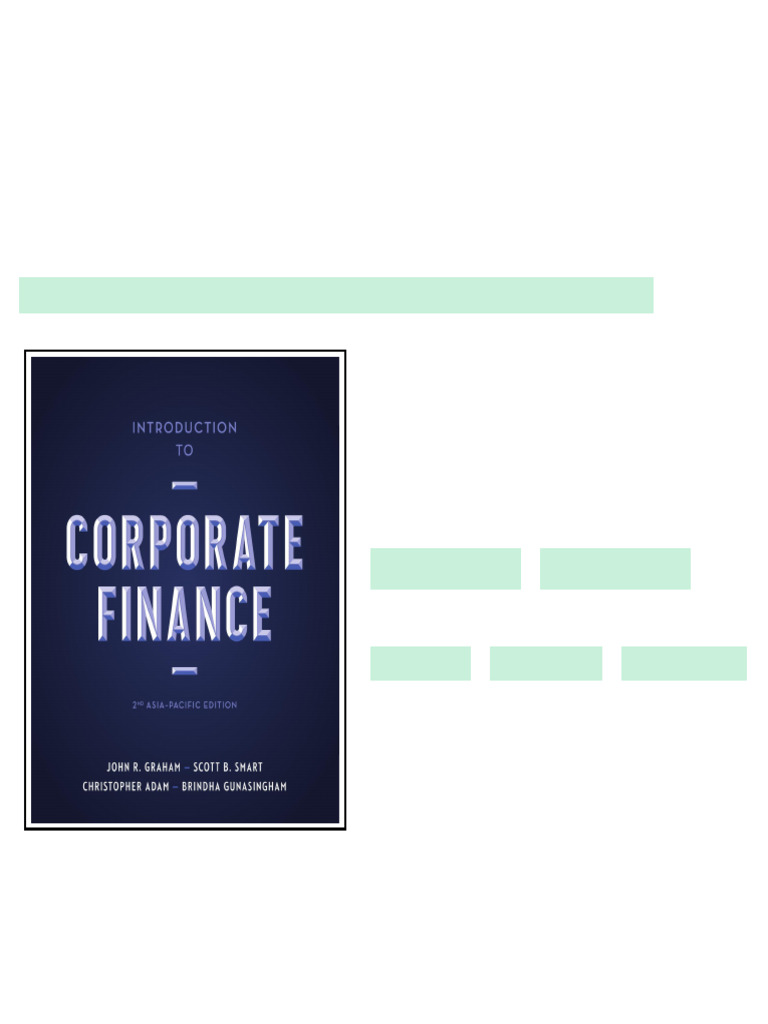 Introduction to Corporate Finance 2nd Asia Pacific Edition by Chris ...