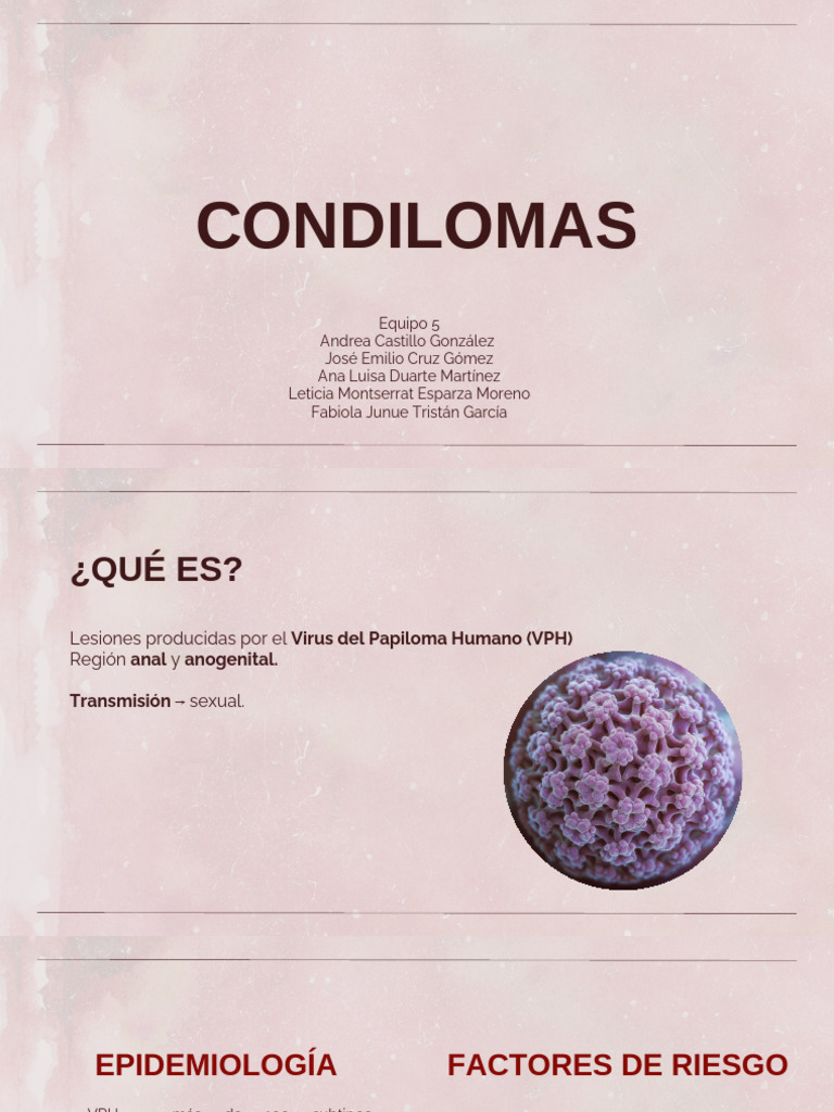 Condilomas: Causas, Diagnóstico y Tratamiento | PDF | Especialidades ...