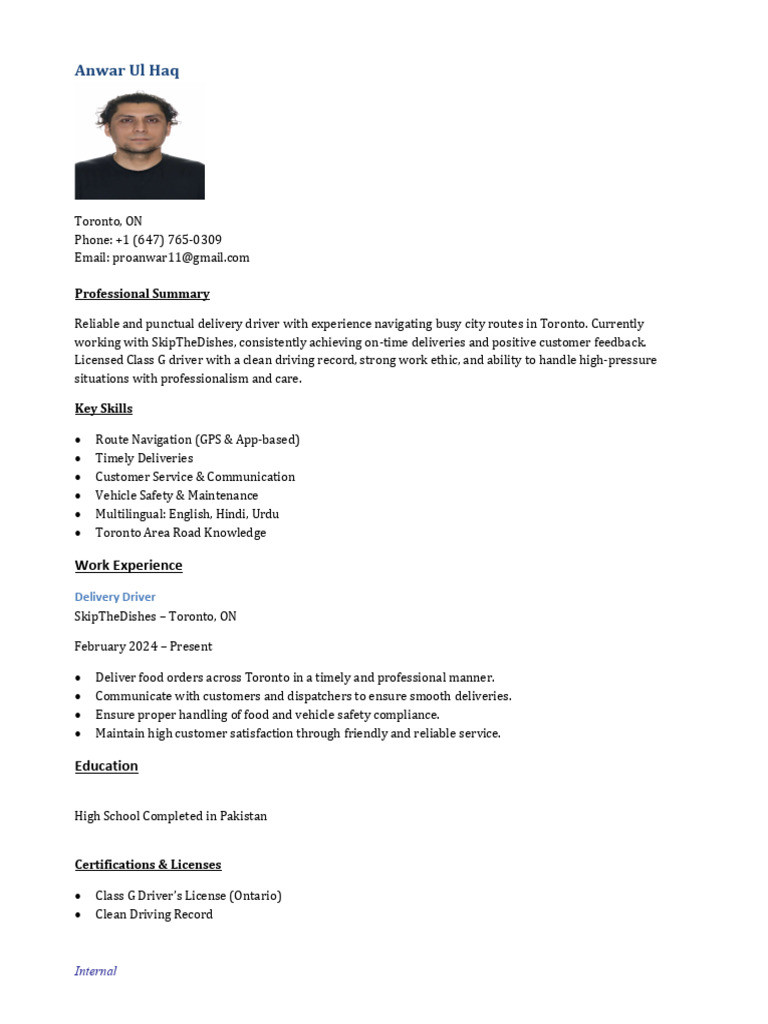 Anwar CV | PDF