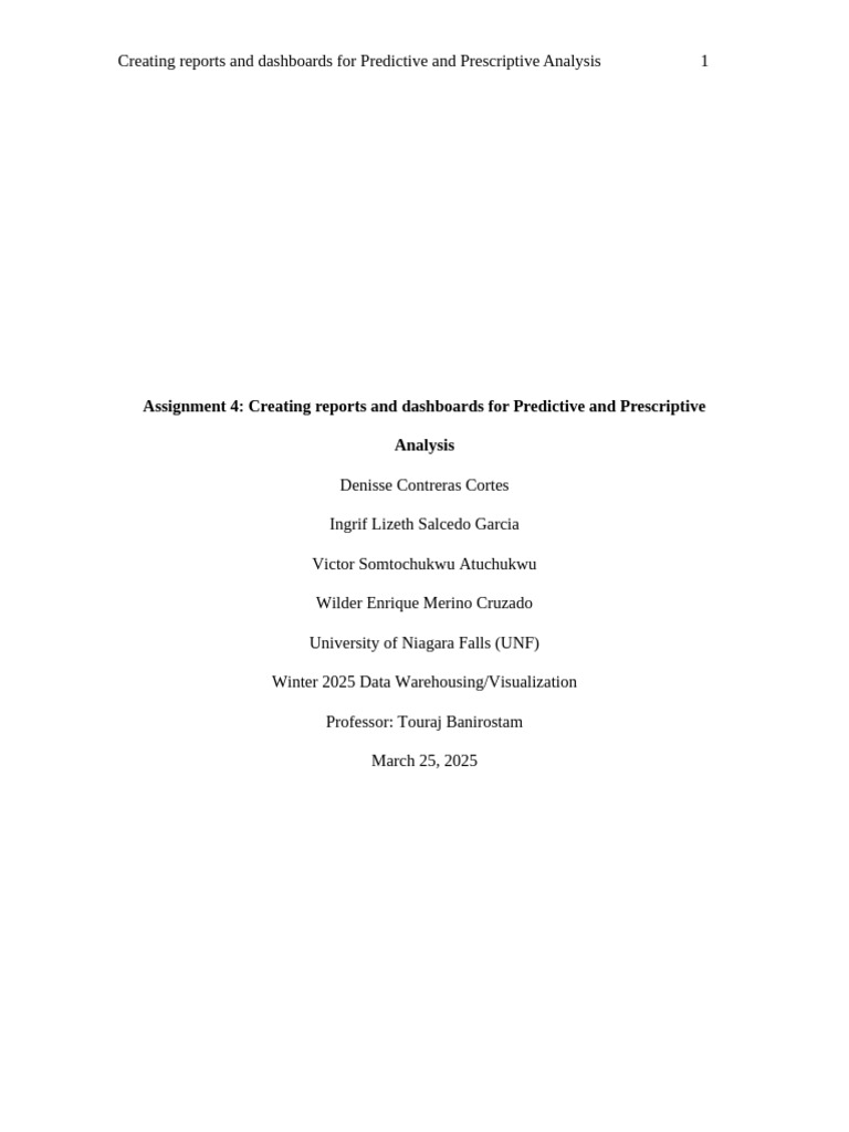 Assignment 4_Final (1) | PDF | Regression Analysis | Predictive Analytics
