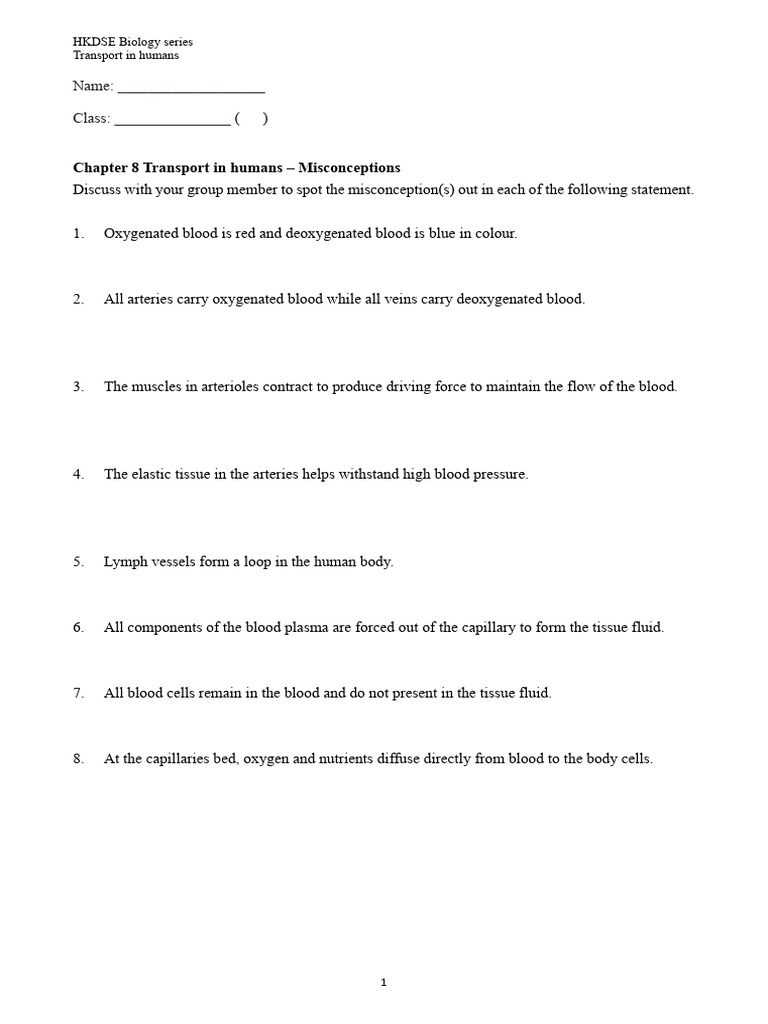 Misconceptions Exercises Ch.8 | PDF