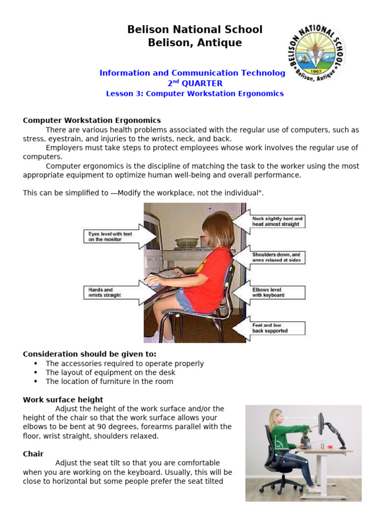 Computer Ergonomics for Healthier Workstations | PDF | Computer ...