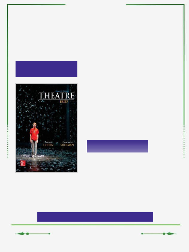 Theatre, Brief Version 11th Edition Robert Cohen complete ebook PDF