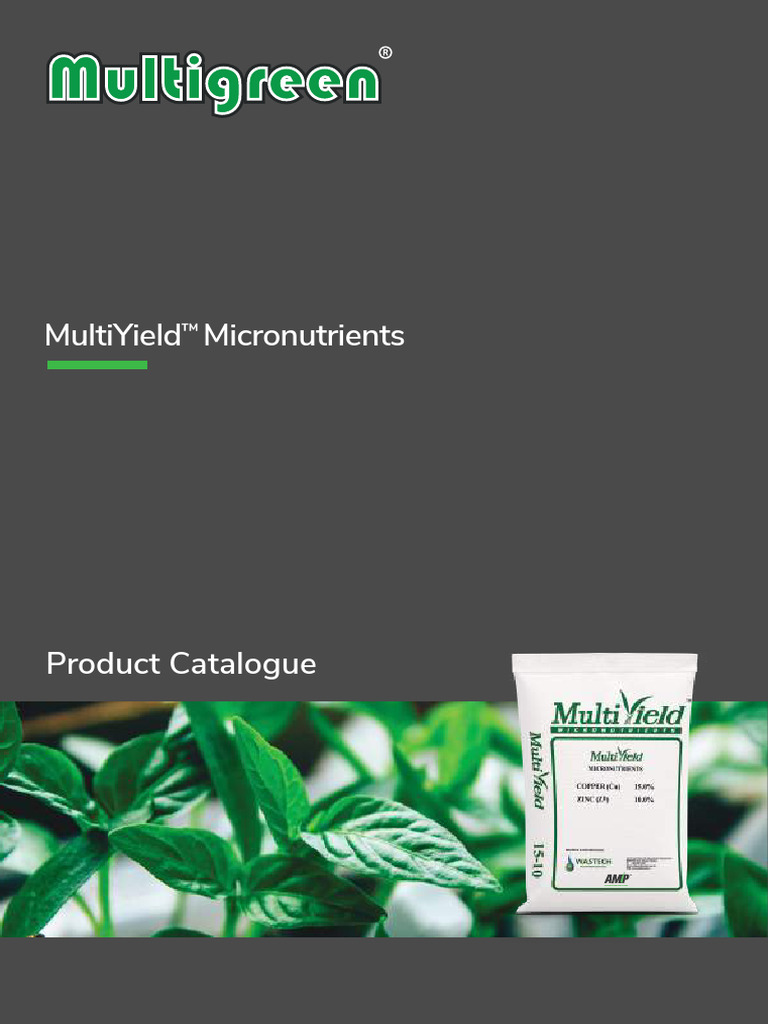 Multigreen Multiyield Family Catalogue | PDF | Micronutrient | Fertilizer