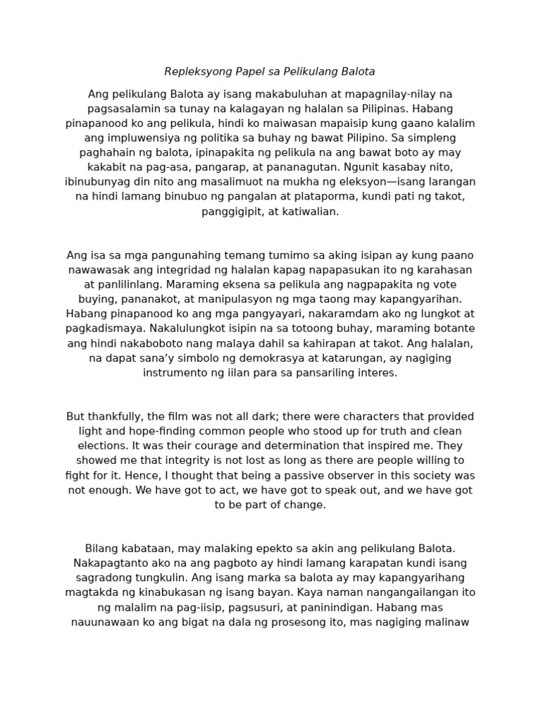 Serrano's Repleksyon | PDF