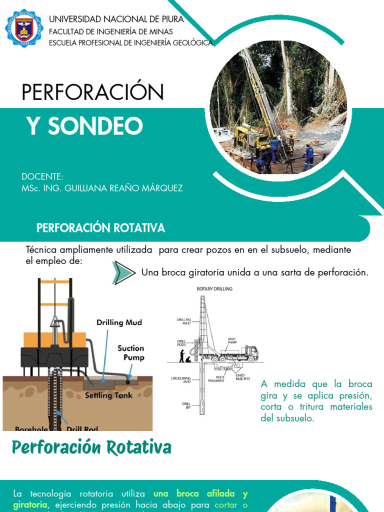 Perforación Rotativa: Técnica y Aplicaciones | PDF
