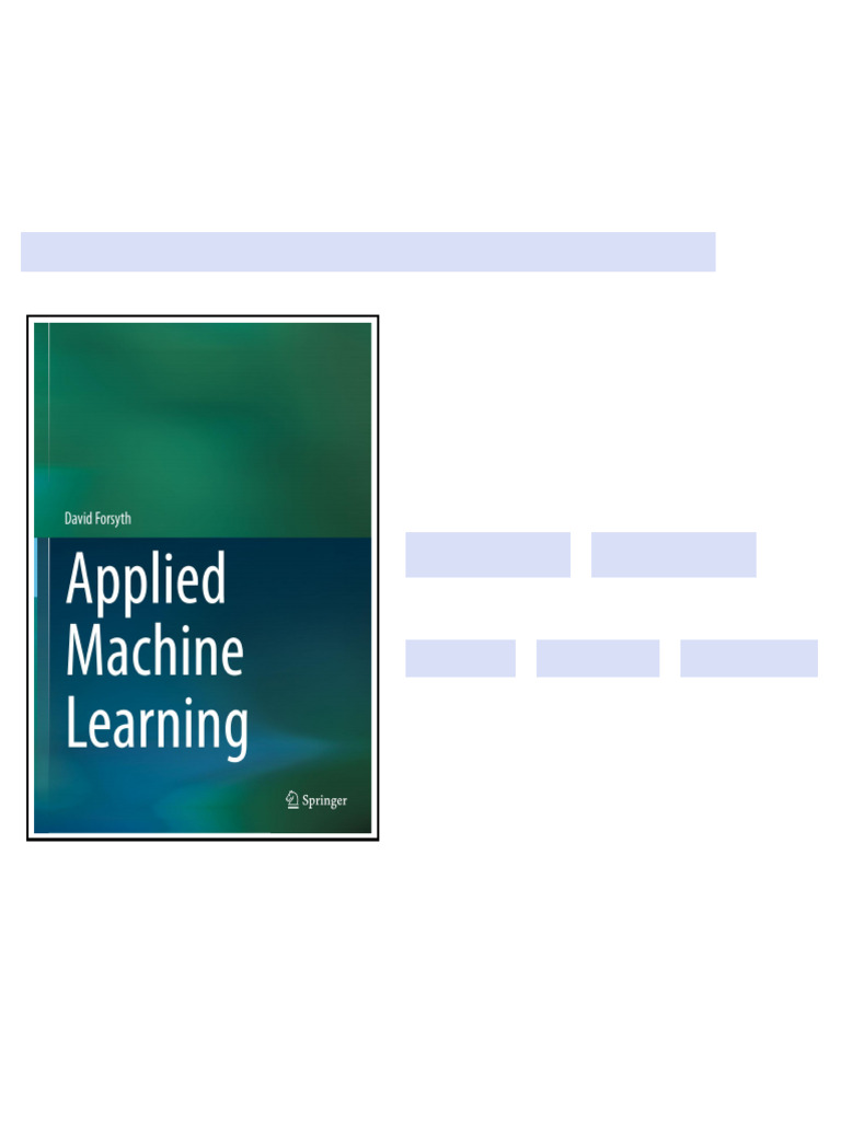 Applied Machine Learning 3030181138 sample | PDF