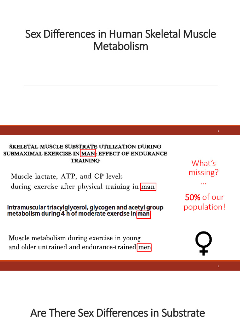 Sex Differences in Muscle Metabolism | PDF | Glycogen | Testosterone