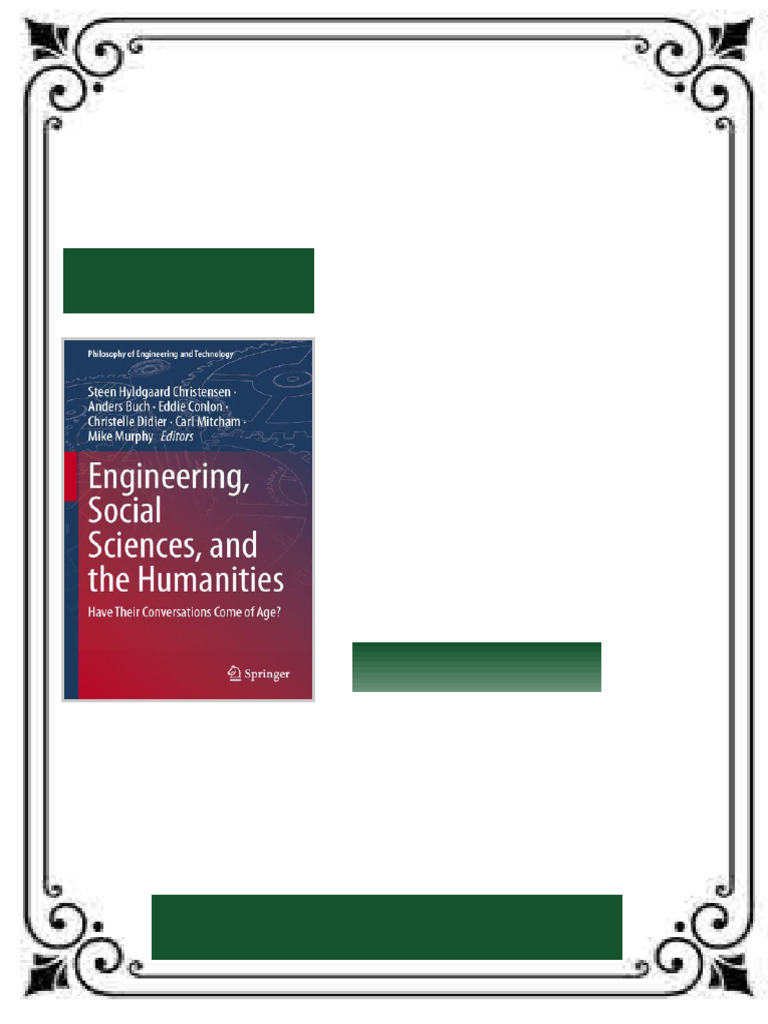 Engineering, Social Sciences, and the Humanities: Have Their ...