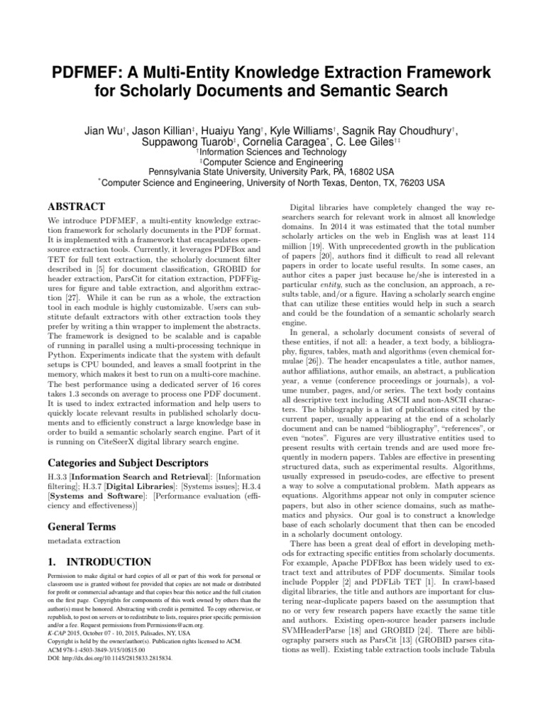 PDFMEF: Multi-Entity Extraction Framework | PDF | Python (Programming ...