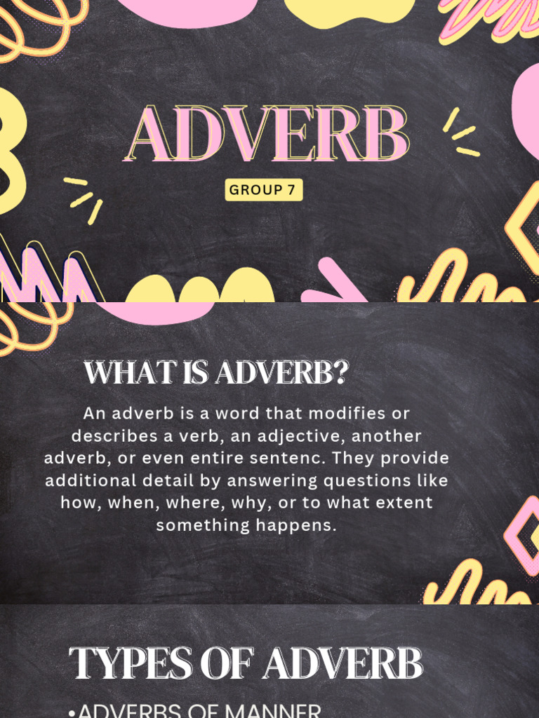 Understanding Adverbs and Their Types | PDF | Adverb | Linguistic Typology