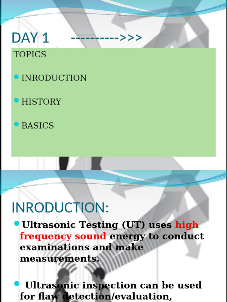 Ultrasonic Testing: Principles and Applications | PDF | Waves | Attenuation