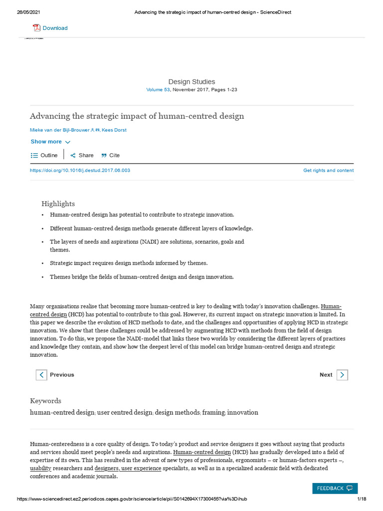 Human-Centered Design for Strategic Innovation | PDF | Usability ...