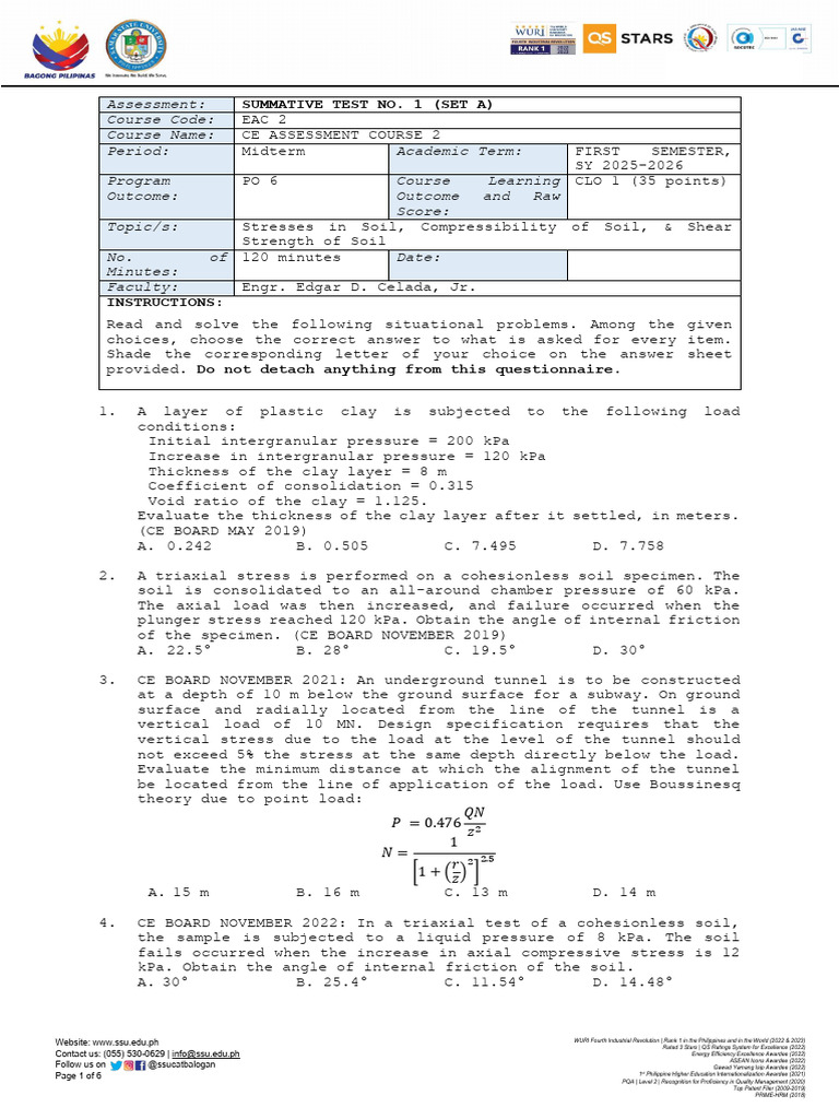 SMP_2_SET_A_TQ | PDF | Pressure | Stress (Mechanics)