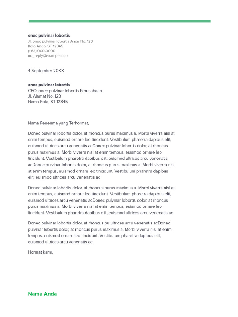 Business Letter Template Example | PDF