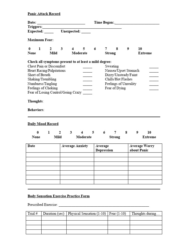 Panic Disorder Records - Tagged | PDF