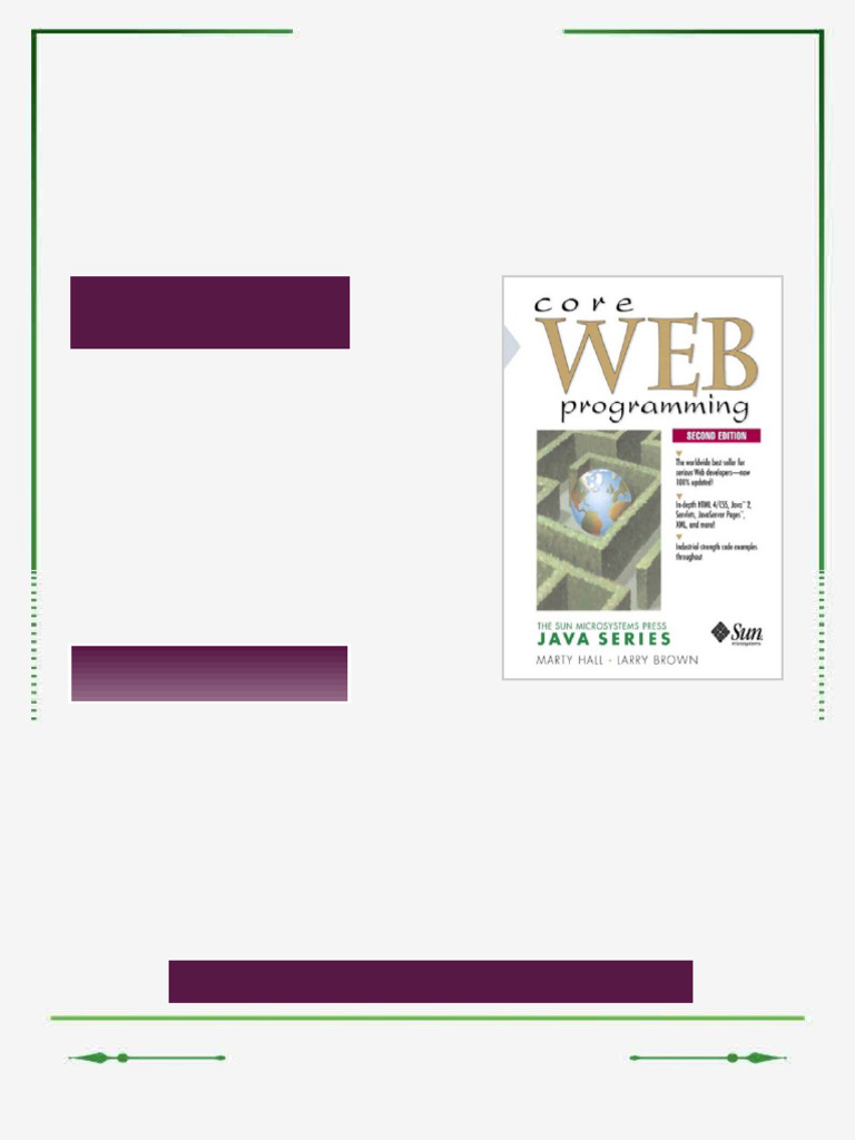 Core Web Programming Volumes I II Includes index 2nd ed Edition Hall ...