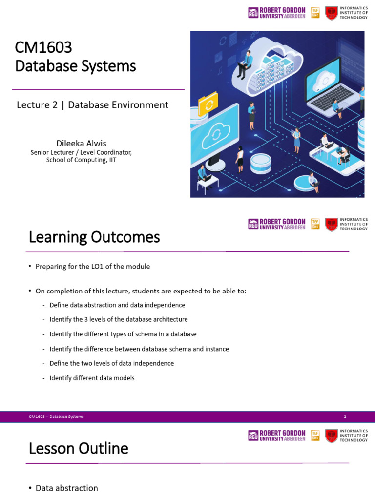 CM1603 - Lecture 2 | PDF | Databases | Conceptual Model