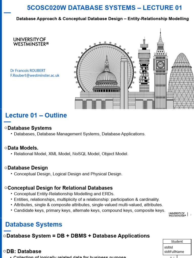 Database Systems: ER Modelling Overview | PDF | Databases | Data Model