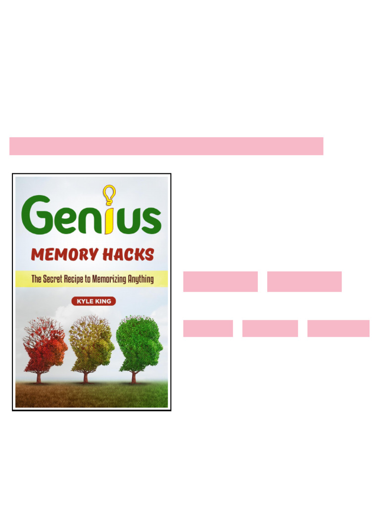 Genius Memory Hacks The Secret Recipe to Memorizing Anything newest ...