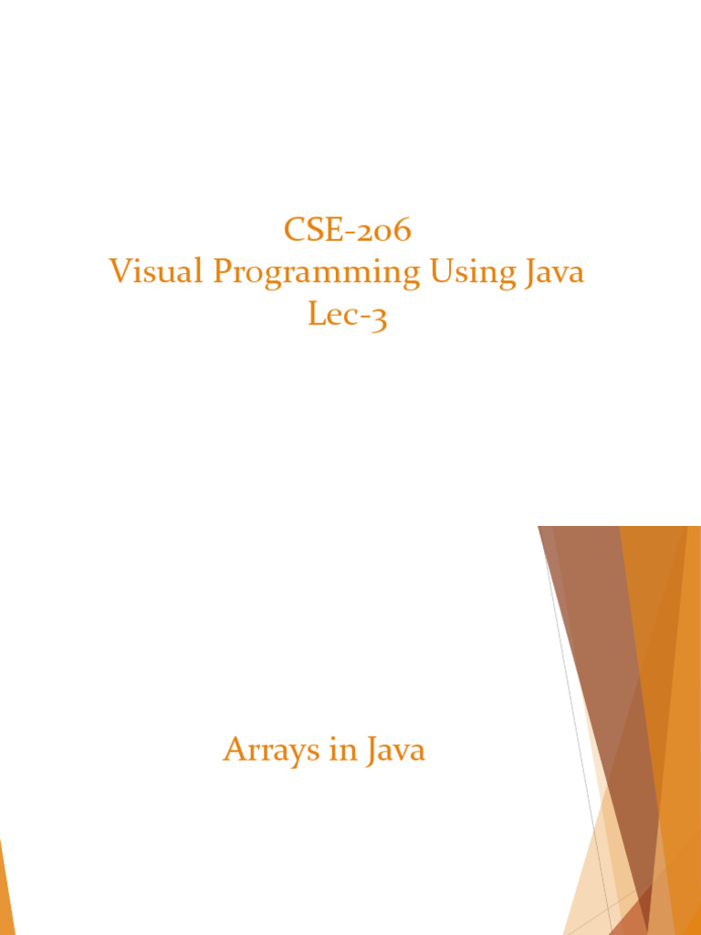Java Arrays: Basics and Algorithms | PDF